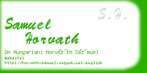 samuel horvath business card